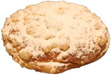 Streuselschnecke mit Puderzucker drauf