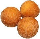 drei Quarkkugeln nebeneinander