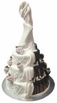 Hochzeitstorte in Schwarz-Weiß