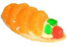Fruchtschiffchen mit Mandarinen drauf