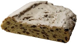 Rosinenstolle mit Puderzucker
